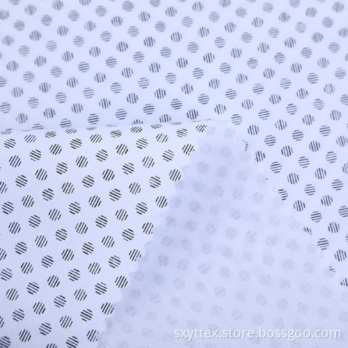 White Poplin Background Dot Printed Stock Lot Fabric
